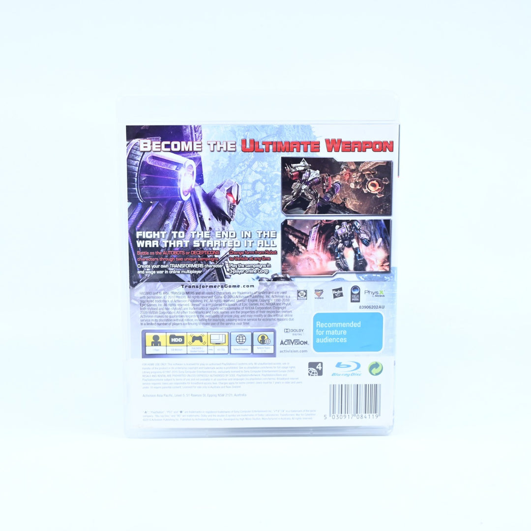 Transformers: War for Cybertron - Sony Playstation 3 / PS3 Game + Manual