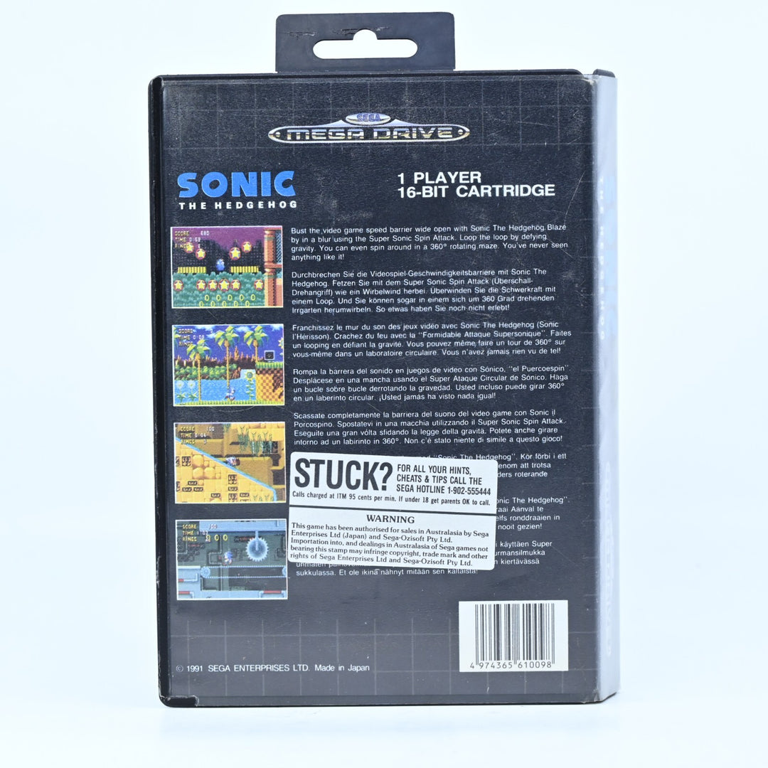 Sonic the Hedgehog - Sega Mega Drive Game + Manual - PAL - FREE POST!