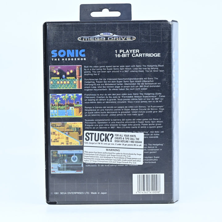 Sonic the Hedgehog - Sega Mega Drive Game + Manual - PAL - FREE POST!