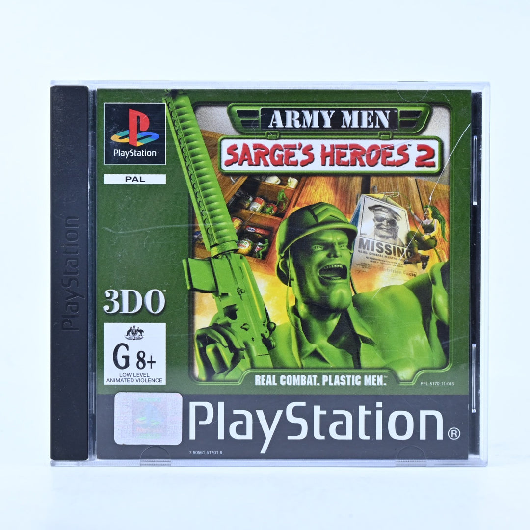 Army Men Sarge's Heroes 2 - Sony Playstation 1 / PS1 Game + Manual - PAL