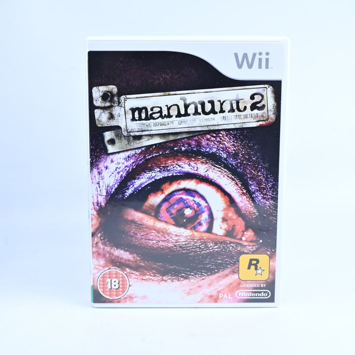 LIKE NEW! Manhunt 2 - Nintendo Wii Game + Manual - PAL - MINT DISC!