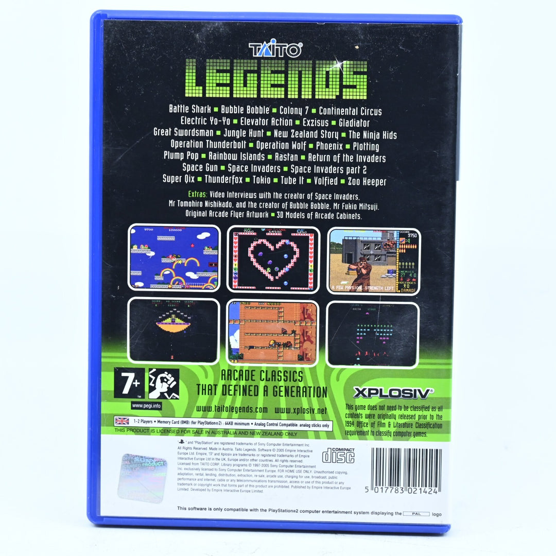 Taito Legends - Sony Playstation 2 / PS2 Game + Manual - PAL - MINT DISC!