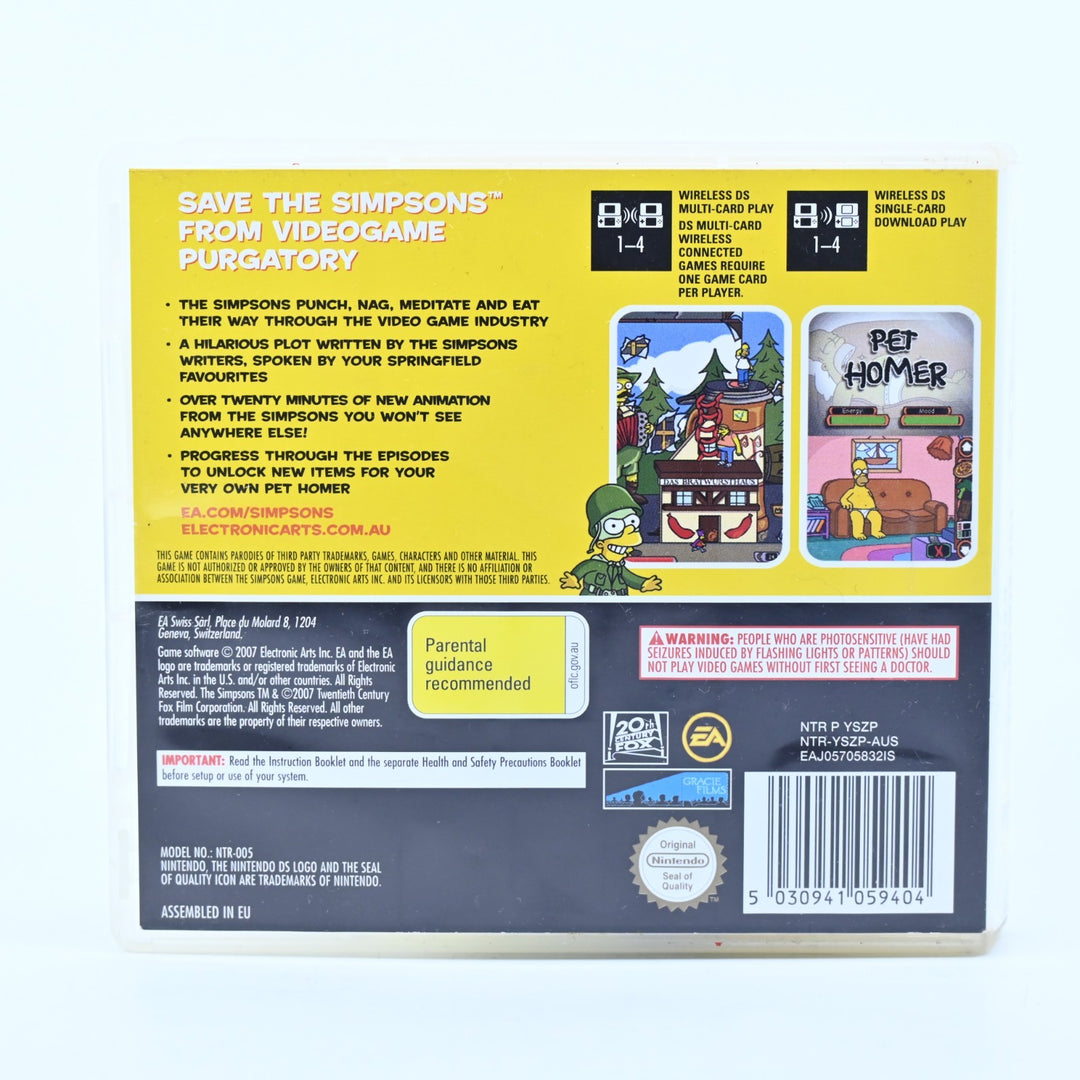 The Simpsons Game - Nintendo DS Game - PAL + Manual - FREE POST!