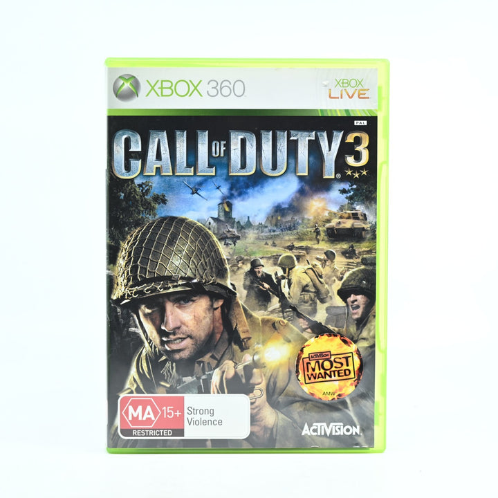 Call of Duty 3 - Xbox 360 Game + Manual - PAL - MINT DISC!