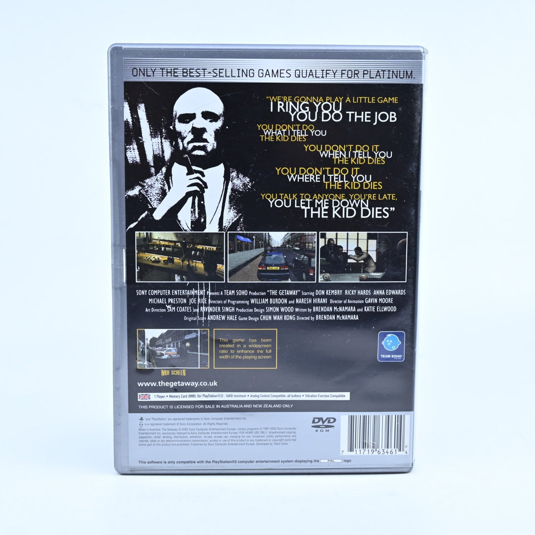 The Getaway - Sony Playstation 2 / PS2 Game + Manual - PAL