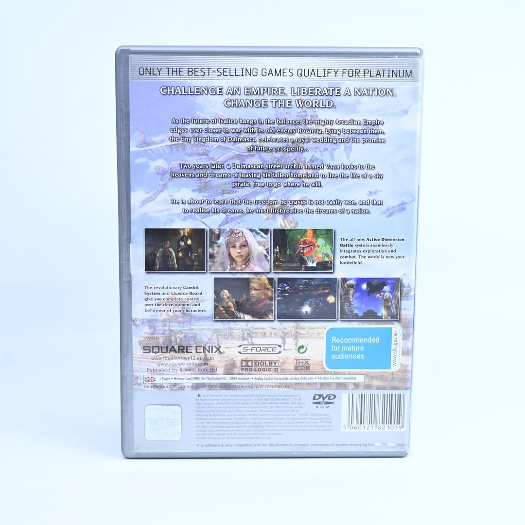 Final Fantasy XII - Sony Playstation 2 / PS2 Game + Manual - PAL - MINT DISC!