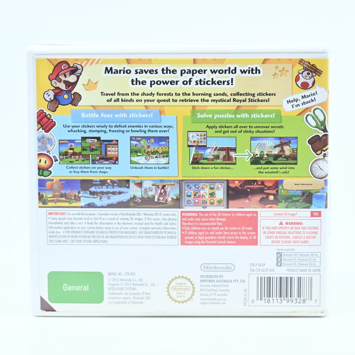 Paper Mario Sticker Star - Nintendo 3DS Game - PAL - FREE POST!