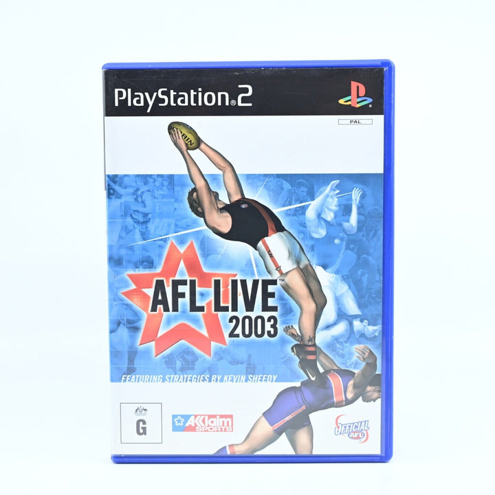 AFL Live 2003 - Sony Playstation 2 / PS2 Game + Manual - PAL - MINT DISC!