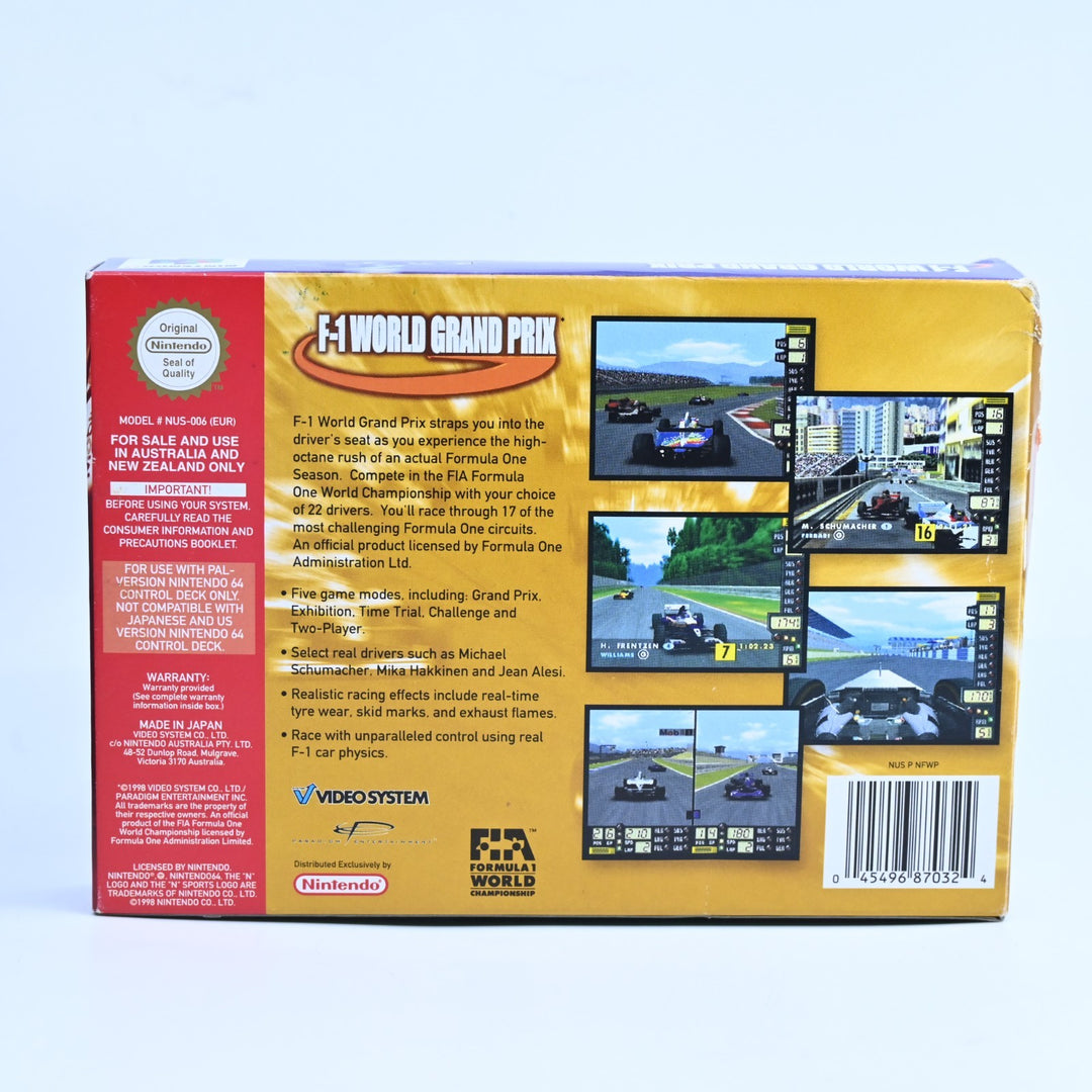 F-1 World Grand Prix - N64 / Nintendo 64 Boxed Game - PAL - FREE POST!