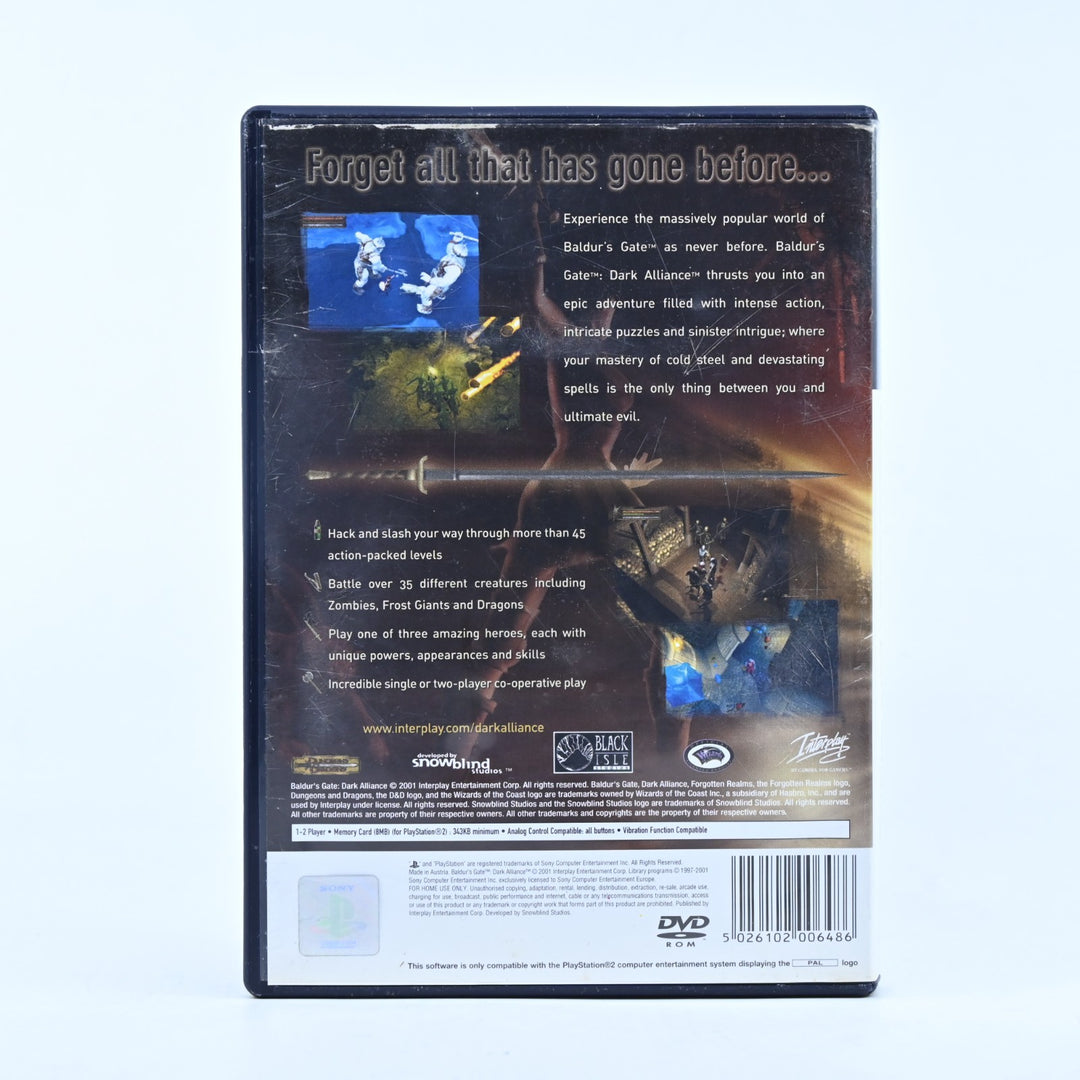 Baldur's Gate: Dark Alliance - Sony Playstation 2 / PS2 Game + Manual - PAL