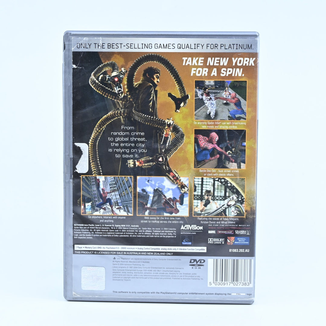 Spider-Man 2 - Sony Playstation 2 / PS2 Game + Manual - PAL - MINT DISC!