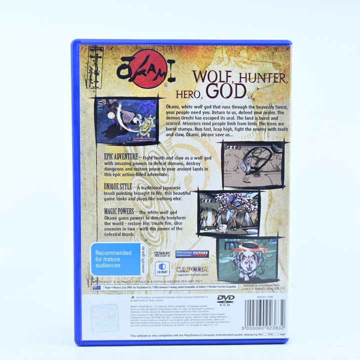 Okami - Sony Playstation 2 / PS2 Game + Manual - PAL - MINT DISC!