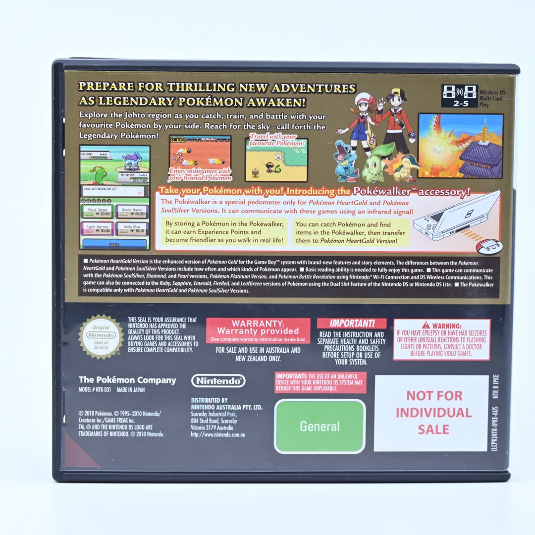Pokemon HeartGold - Nintendo DS Game - AUS PAL + Manual - Heart Gold
