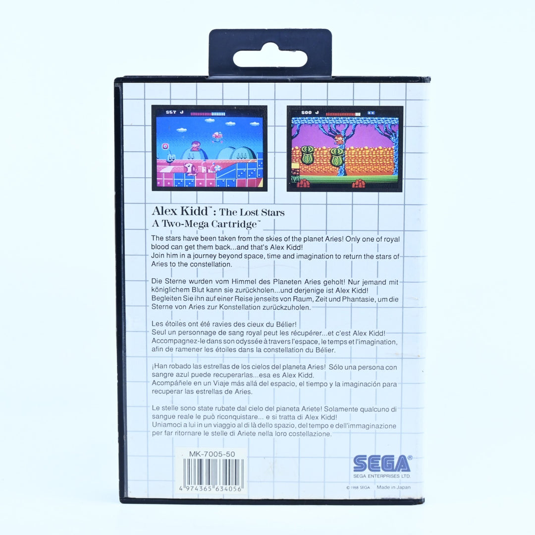 Alex Kidd: The Lost Stars - Sega Master System Game + Manual - PAL - FREE POST!
