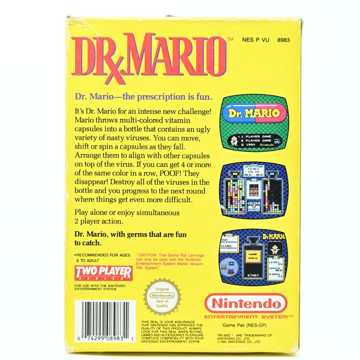 Dr. Mario - Nintendo Entertainment System / NES Boxed Game - PAL - FREE POST!