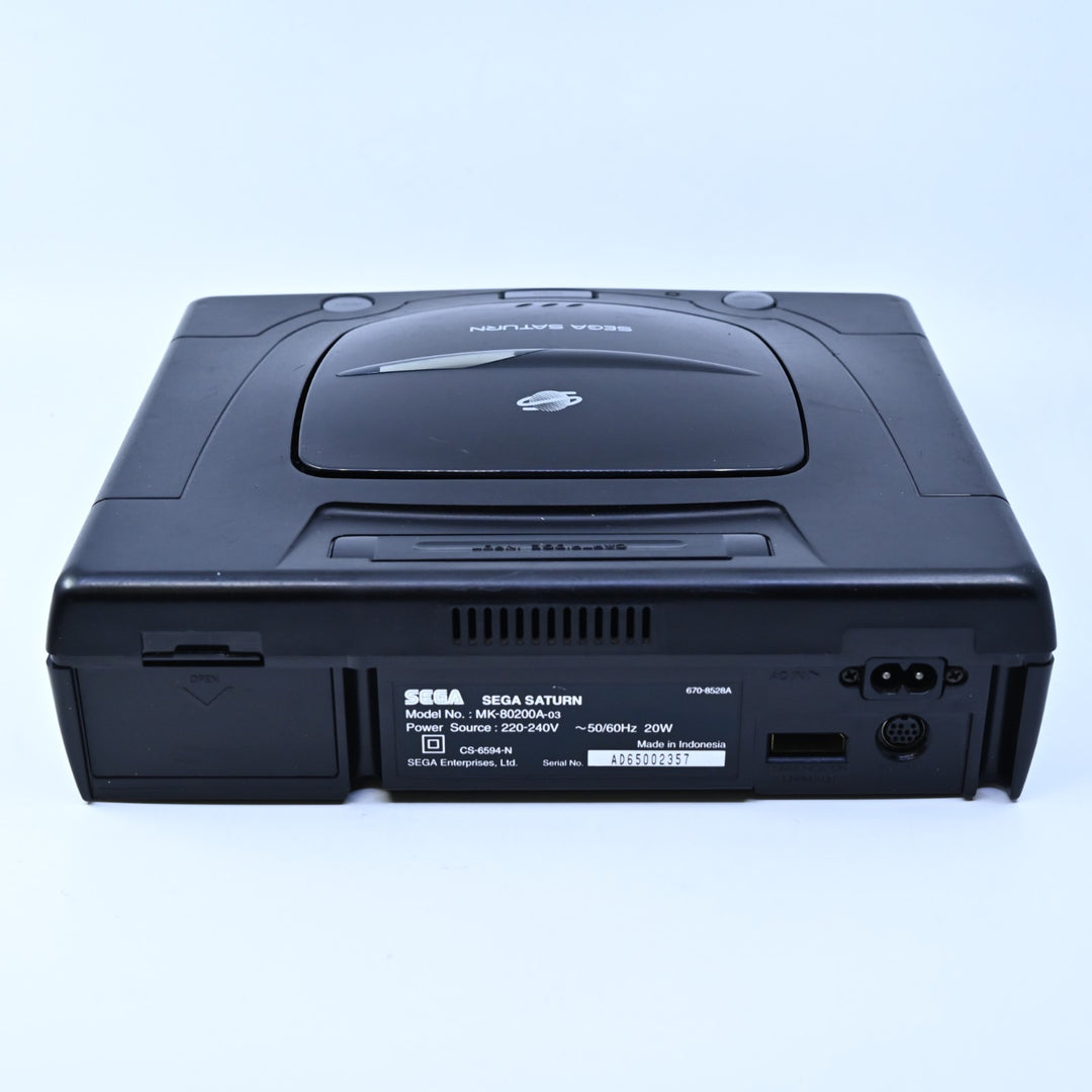 Black - Sega Saturn Console - PAL - Replaced CMOS Battery - FREE POST!