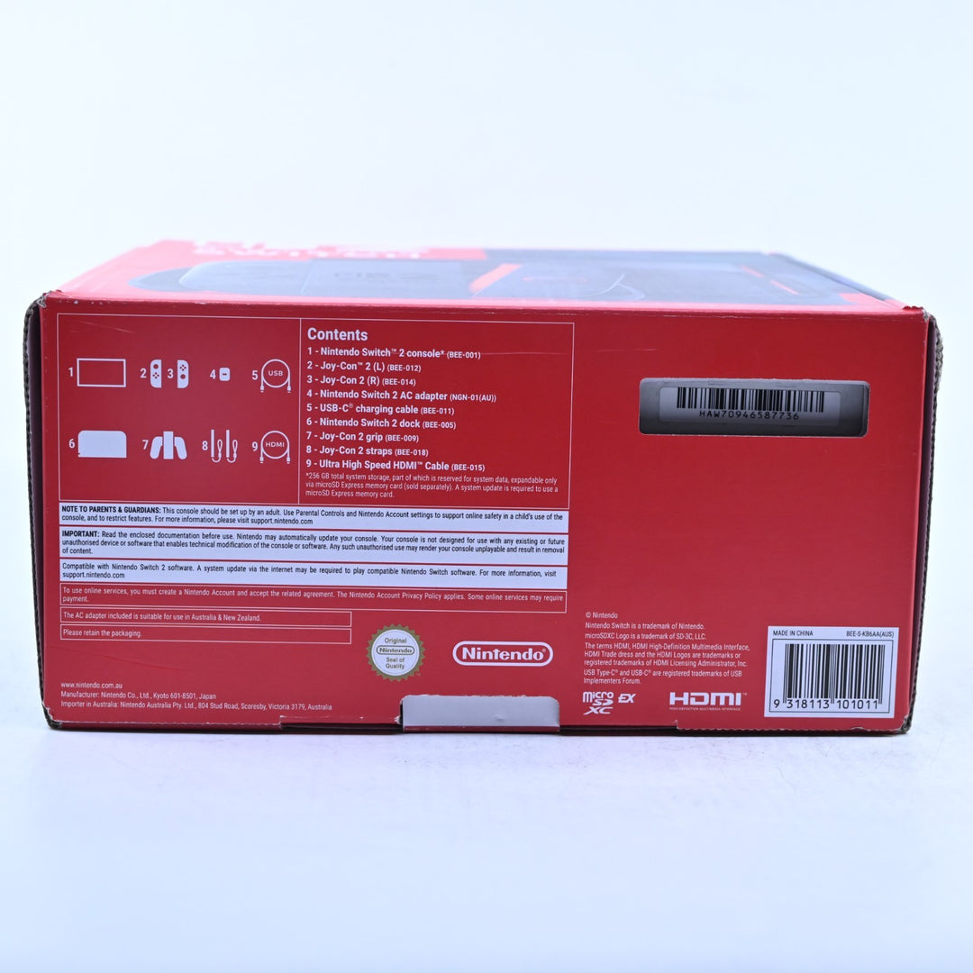 Red / Blue - Nintendo Switch 2 Boxed Console - FREE POST!