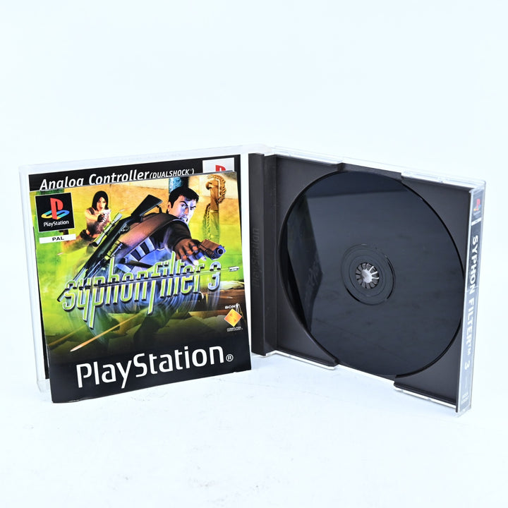 Syphon Filter 3 - Sony Playstation 1 / PS1 Game + Manual - PAL - MINT DISC!