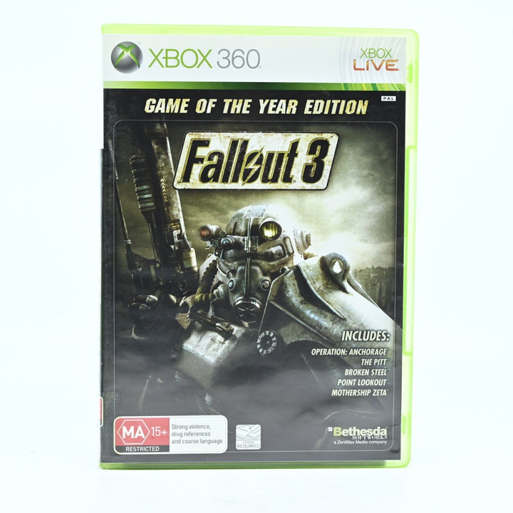 Fallout 3 - GOTY Edition - Xbox 360 Game + Manual - PAL - NEAR MINT DISCS!