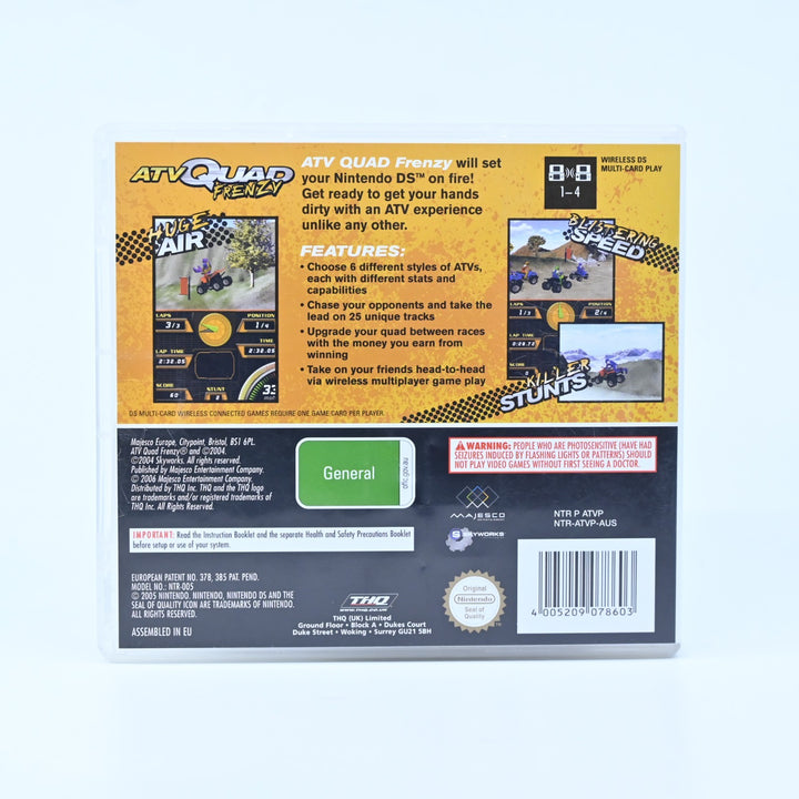 ATV Quad Frenzy - Nintendo DS Game - PAL + Manual - FREE POST!