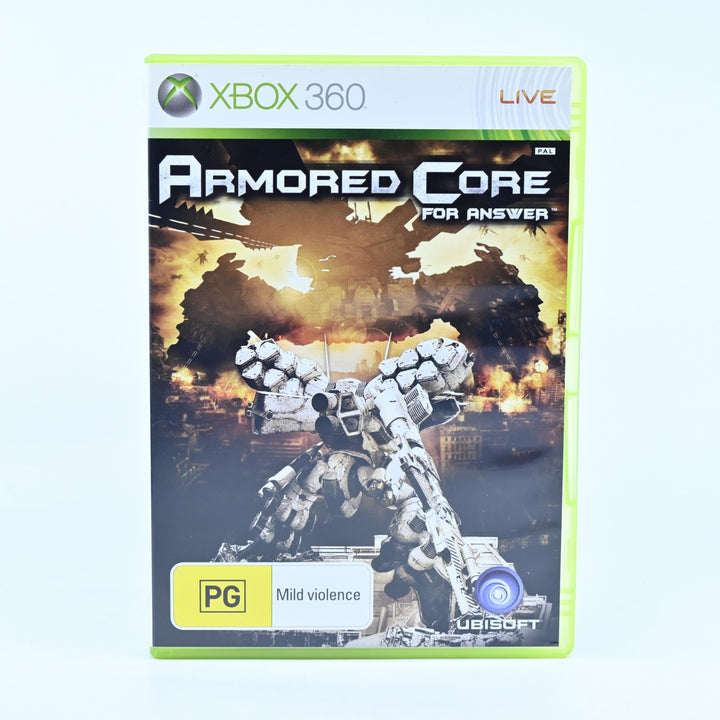 Armored Core For Answer- Xbox 360 Game + Manual - PAL - MINT DISC!