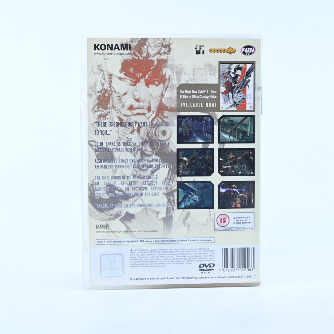 Metal Gear Solid 2: Sons of Liberty - Sony Playstation 2 / PS2 Game + Manual