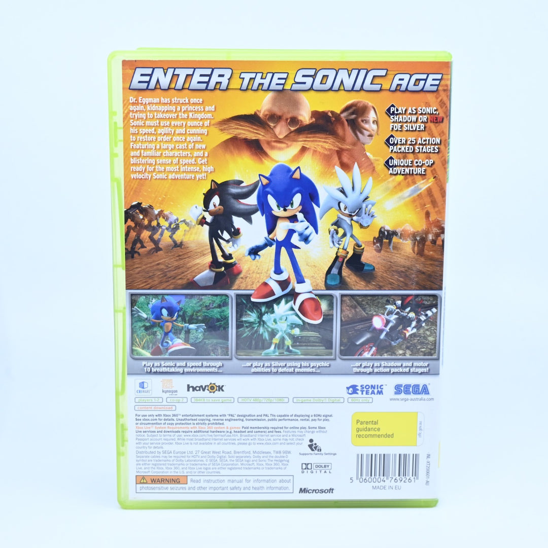 Sonic the Hedgehog - Xbox 360 Game + Manual - PAL - MINT DISC!