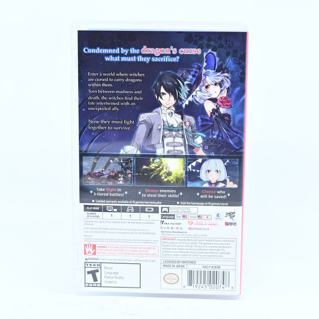 AS NEW! Dragon Star Varnir - Nintendo Switch Game - FREE POST!