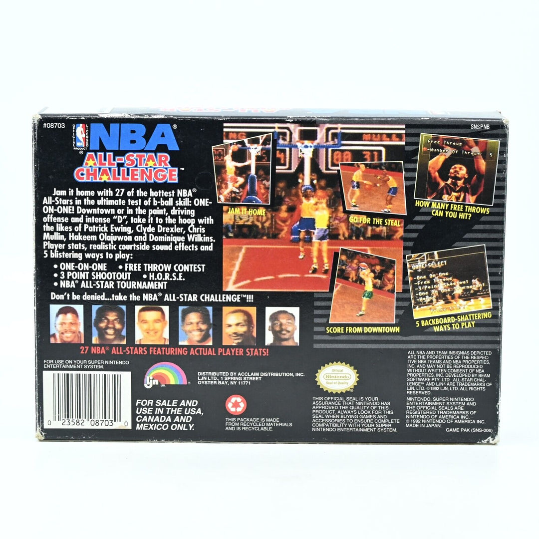 NBA All-Star Challenge - Super Nintendo / SNES Boxed Game - NTSC - FREE POST!