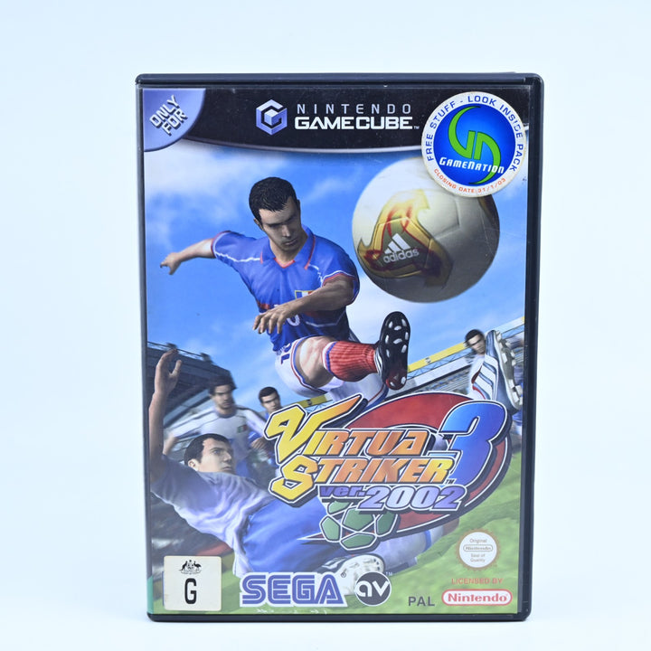 Virtua Striker 3 Ver. 2002 - Nintendo Gamecube Game + Manual - PAL - FREE POST!