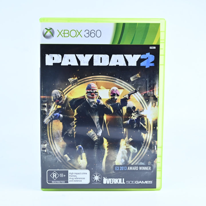 Payday 2 - Xbox 360 Game + Manual - PAL - MINT DISC!