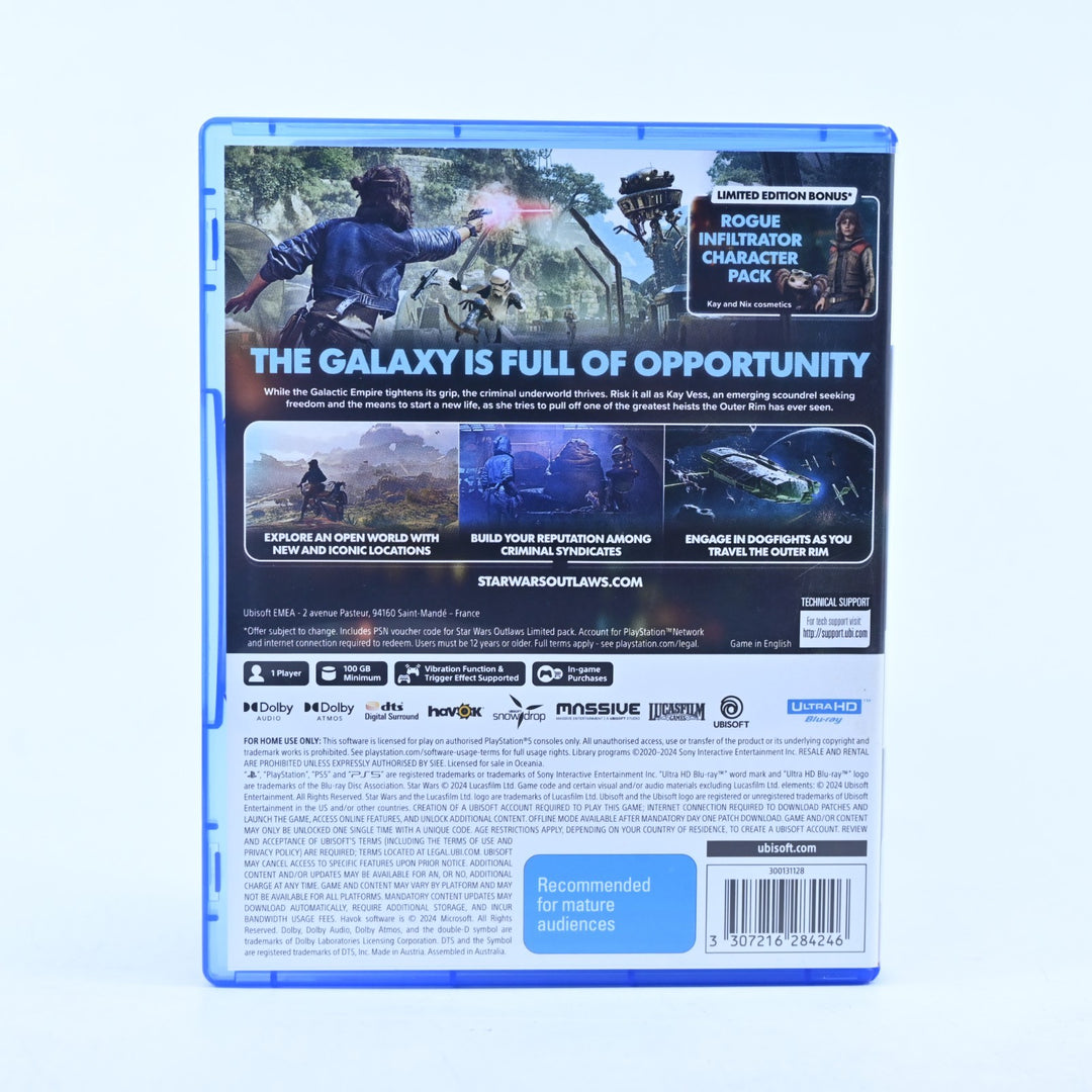 Star Wars Outlaws Limited Edition - PS5 Game - MINT DISC - CODE UNUSED!