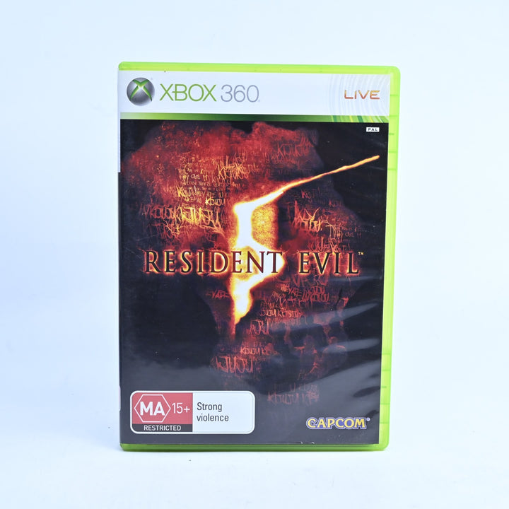 Resident Evil 5 - Xbox 360 Game + Manual - PAL - MINT DISC!