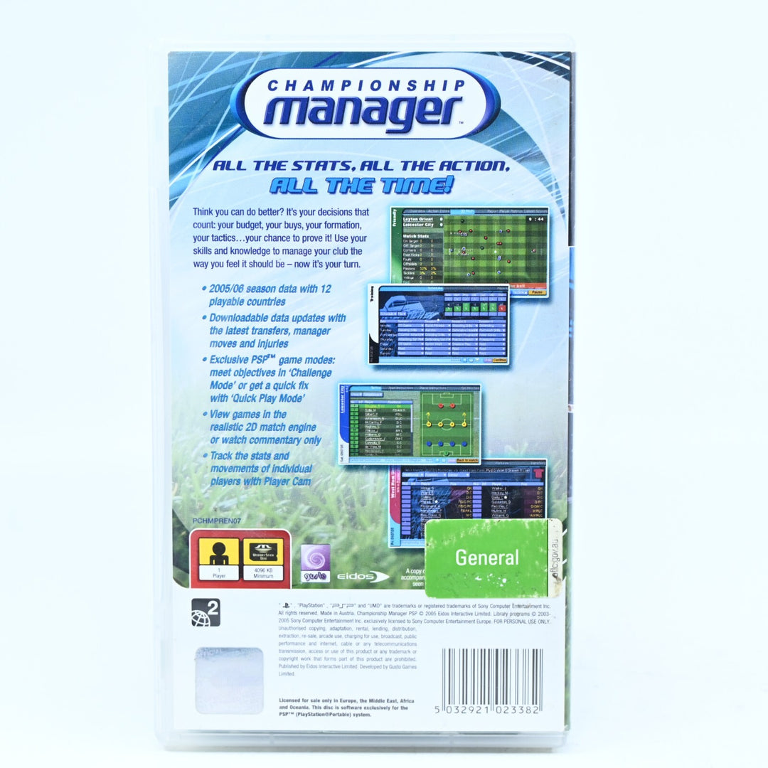 Championship Manager - Sony PSP Game + Manual - FREE POST!