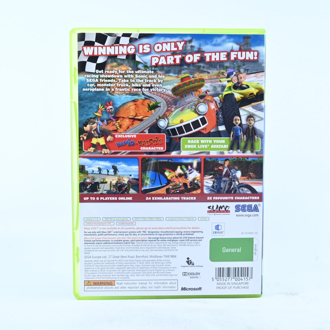 Sonic & Sega All-Stars Racing with Banjo & Kazooie - Xbox 360 Game + Manual