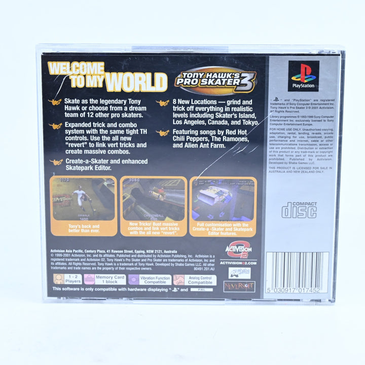 Tony Hawk's Pro Skater 3 - Sony Playstation 1 / PS1 Game + Manual - PAL