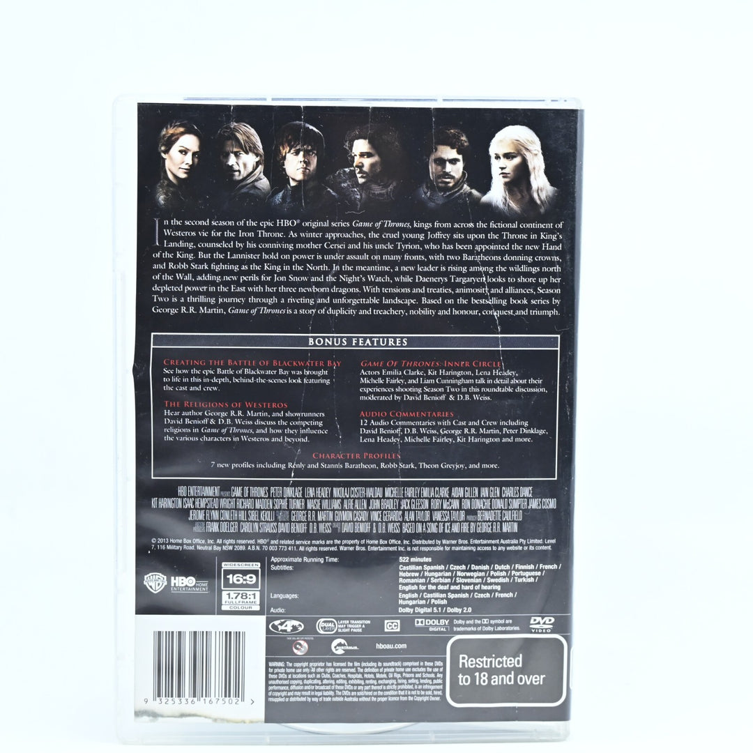 Game of Thrones Season 2 - Aus PAL - Region 4 - DVD - Check Description