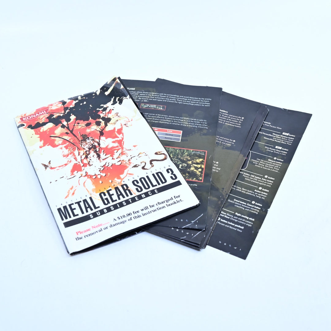 Metal Gear Solid 3: Subsistence - Sony Playstation 2 / PS2 Game + Manual - PAL