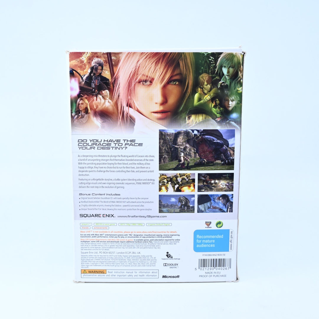 Final Fantasy XIII Limited Collector's Edition - Xbox 360 Game + Manual - PAL