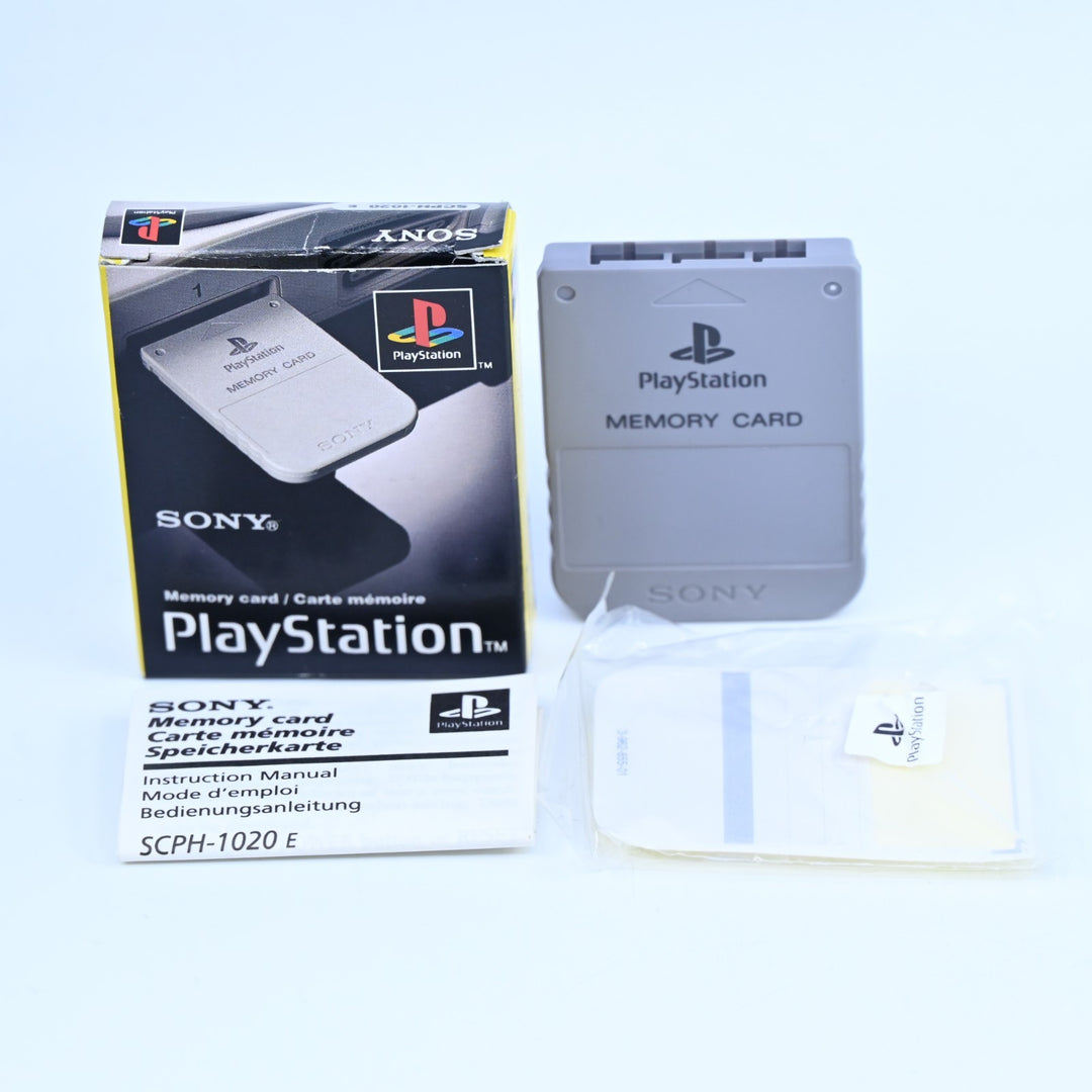 Boxed PS1 Memory Card - SCPH-1020E - Sony Playstation 1 PS1 Accessory FREE POST!