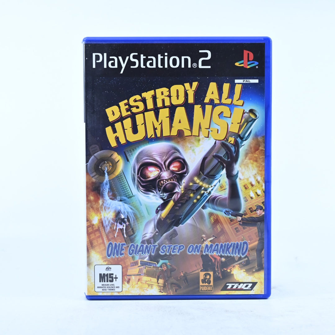Destroy All Humans! - Sony Playstation 2 / PS2 Game + Manual - PAL - MINT DISC!