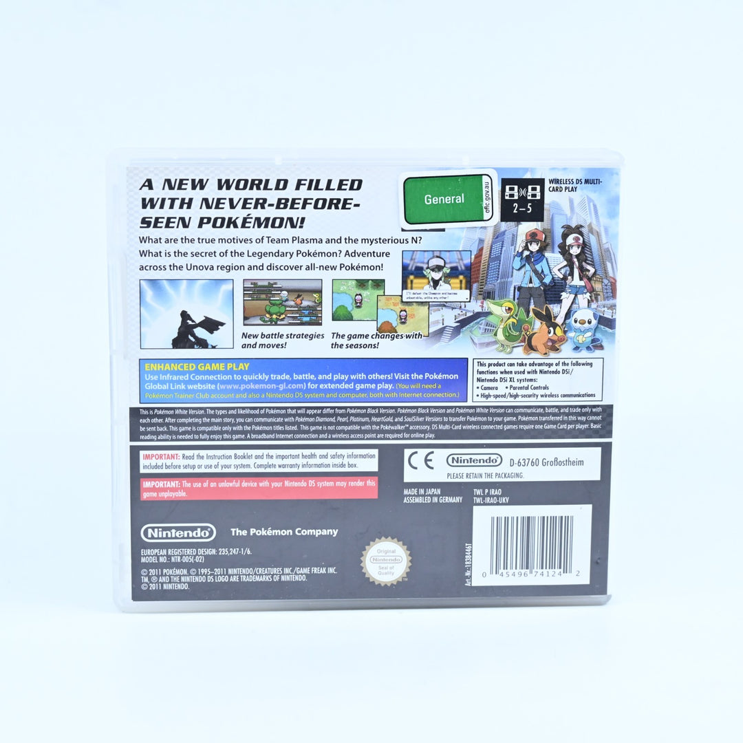 Pokemon White - Nintendo DS Game - PAL + Manual - FREE POST!