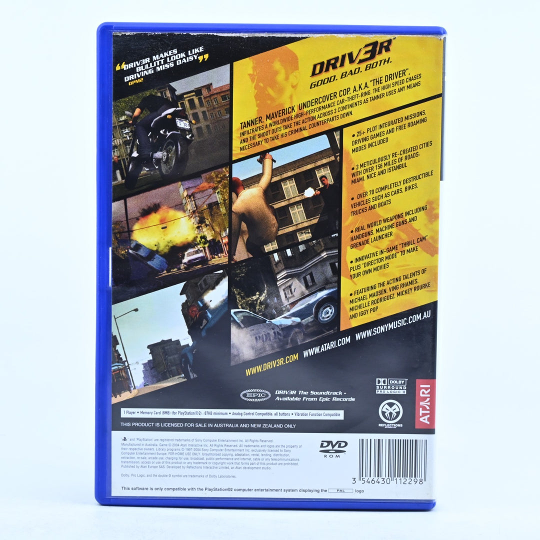 Driv3r - Sony Playstation 2 / PS2 Game + Manual - PAL - MINT DISC!