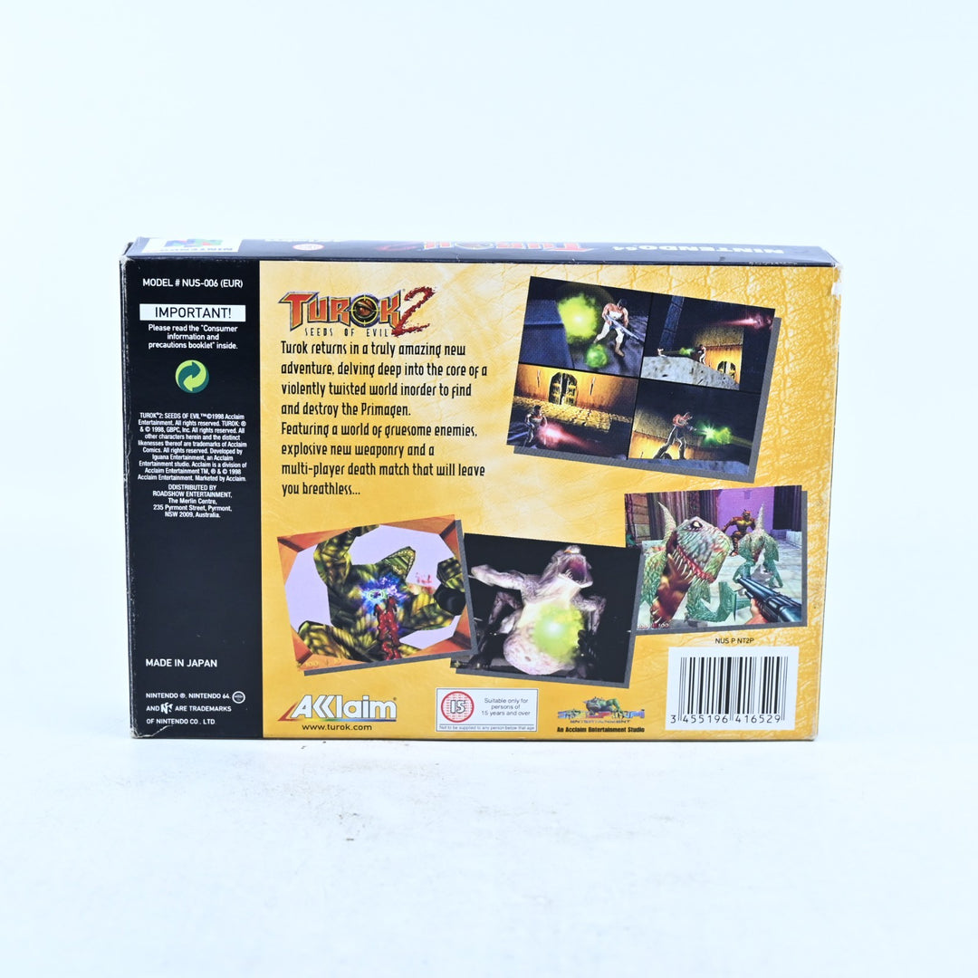 Turok 2: Seeds of Evil - N64 / Nintendo 64 Boxed Game - PAL - FREE POST!