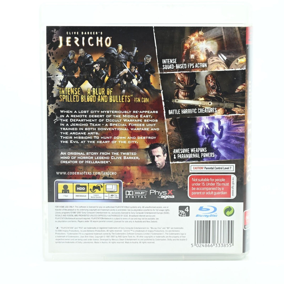 Clive Barker's Jericho - Sony Playstation 3 / PS3 Game - FREE POST!