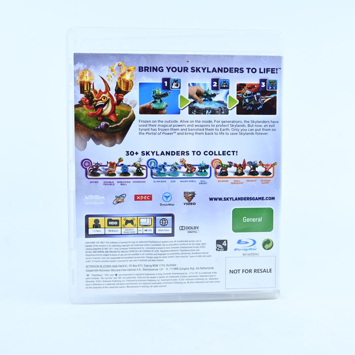 Skylanders: Spyro's Adventure - Sony Playstation 3 / PS3 Game + Manual