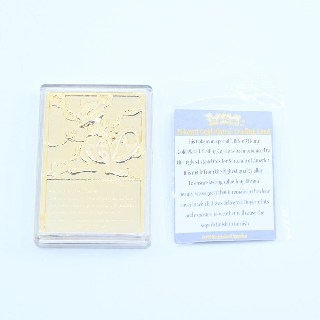 1999 Pokemon 23 Karat Gold Plated Mewtwo with Pokeball Burger King