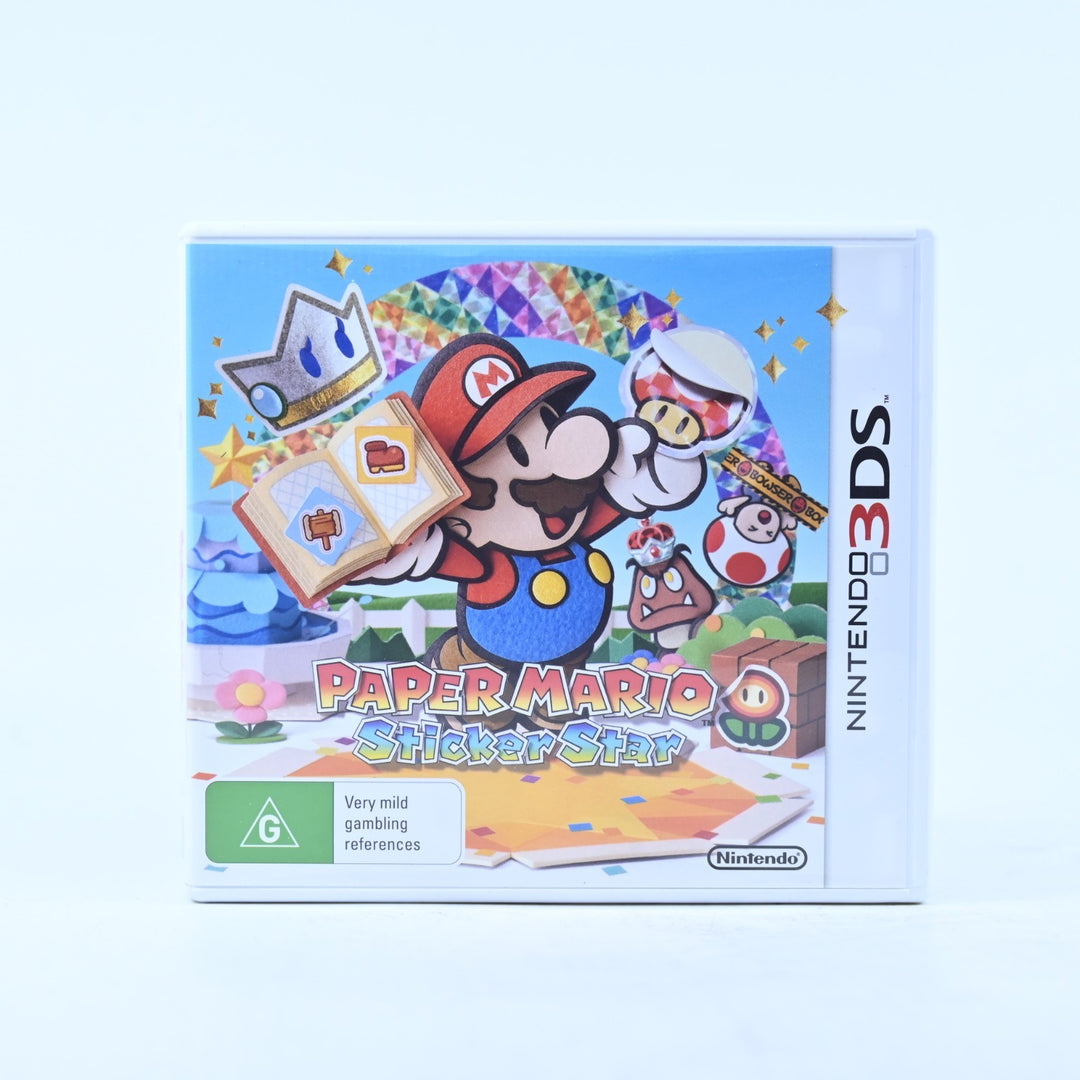 Paper Mario Sticker Star - Nintendo 3DS Game - PAL + Manual - FREE POST!