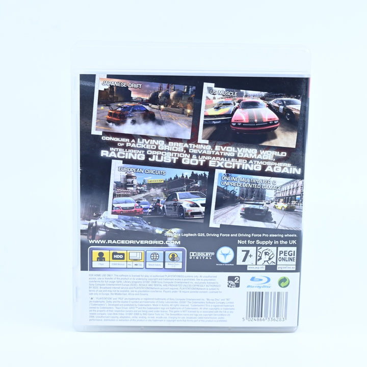 Race Driver: GRID - Sony Playstation 3 / PS3 Game + Manual - FREE POST!