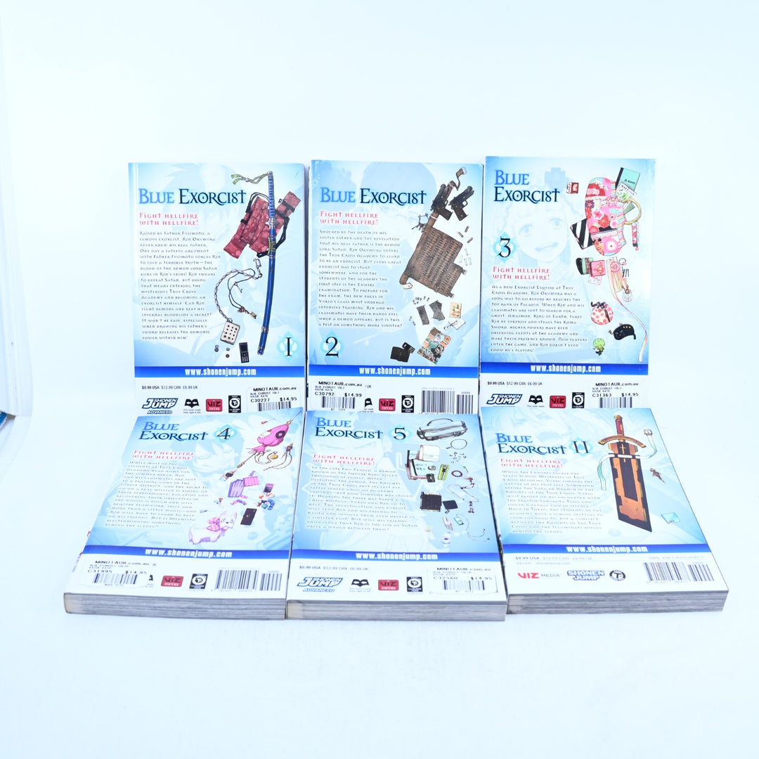 Blue Exorcist - Volumes 1-5 + 11-17 - Kazue Kato - Viz Media - Manga Lot